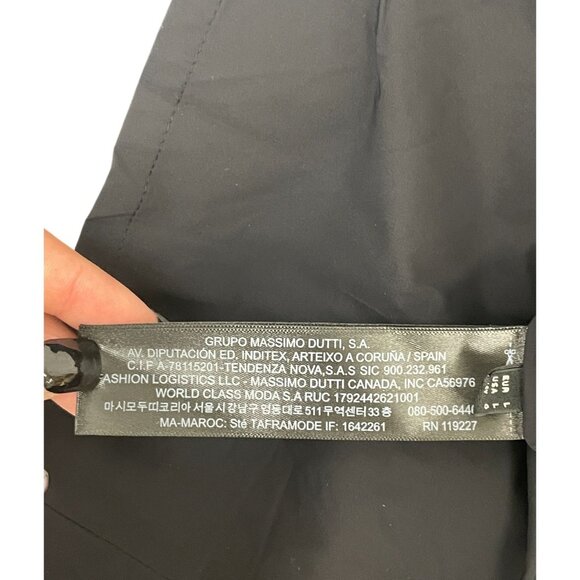 Massimo Dutti Womens Mini Dress Large Black Beaded Wool Blend Semi 9210/954 NWT - Picture 9 of 16